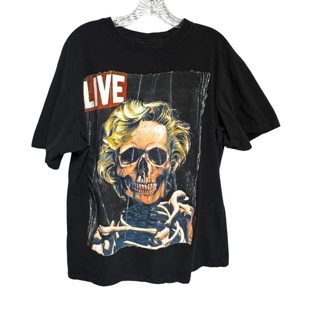 Ring of Fire Live Graphic T-Shirt Cotton Short Sleeve Crew Neck Black XXL